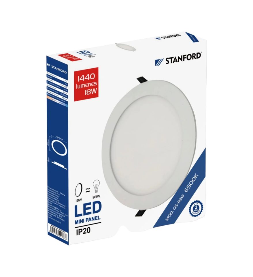 Panel Led Redondo S/P 18W Stanford