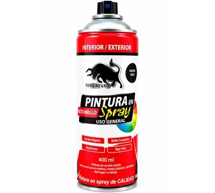 Spray Negro Mate Toro Negro