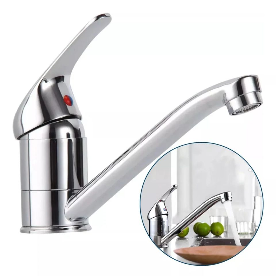 Llave lavamanos monomando cuello largo Ferretools
