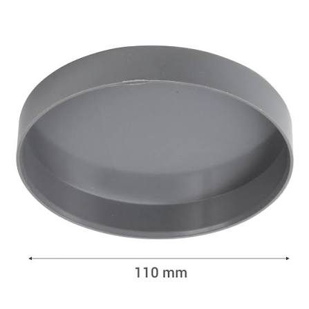 Tapa Gris PVC 110mm