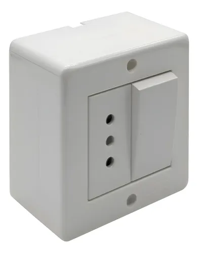 Enchufe 10A+interruptor 9/12 sobrepuesto
