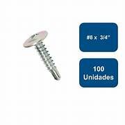 Tornillo Lenteja Punta Broca 8x 3/4" (100un)