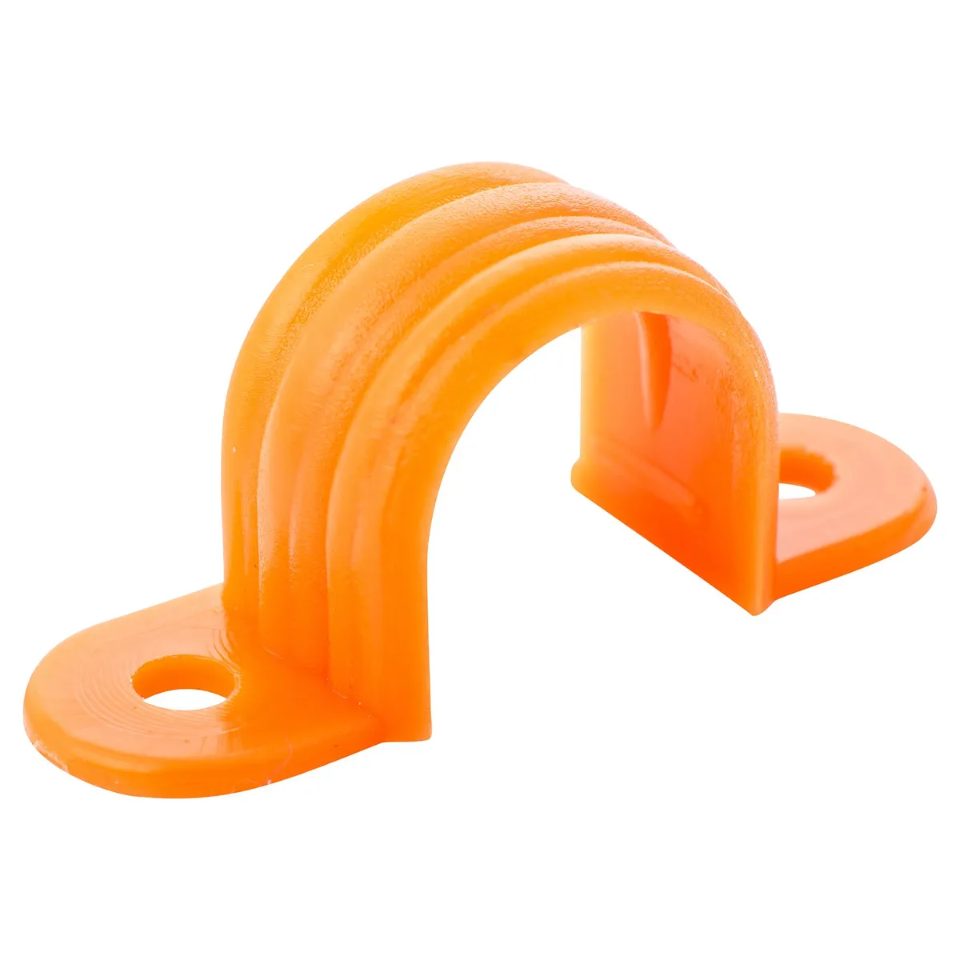 Abrazadera plastica 16mm naranja (5und)