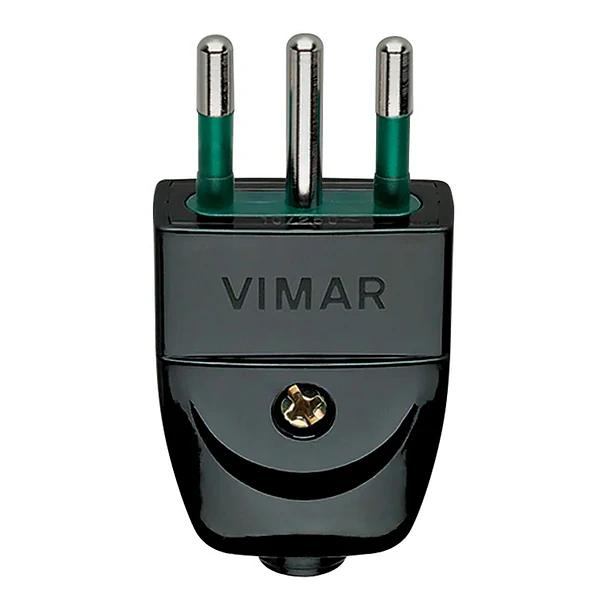 Enchufe macho volante 16A negro