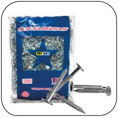 Clavo teja asfaltica 3/4" bls1kg